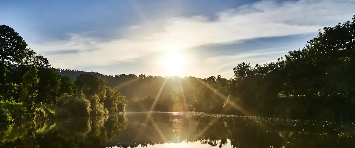 Sonnenuntergang auf der Fulda Sonnenuntergang auf der Fulda
