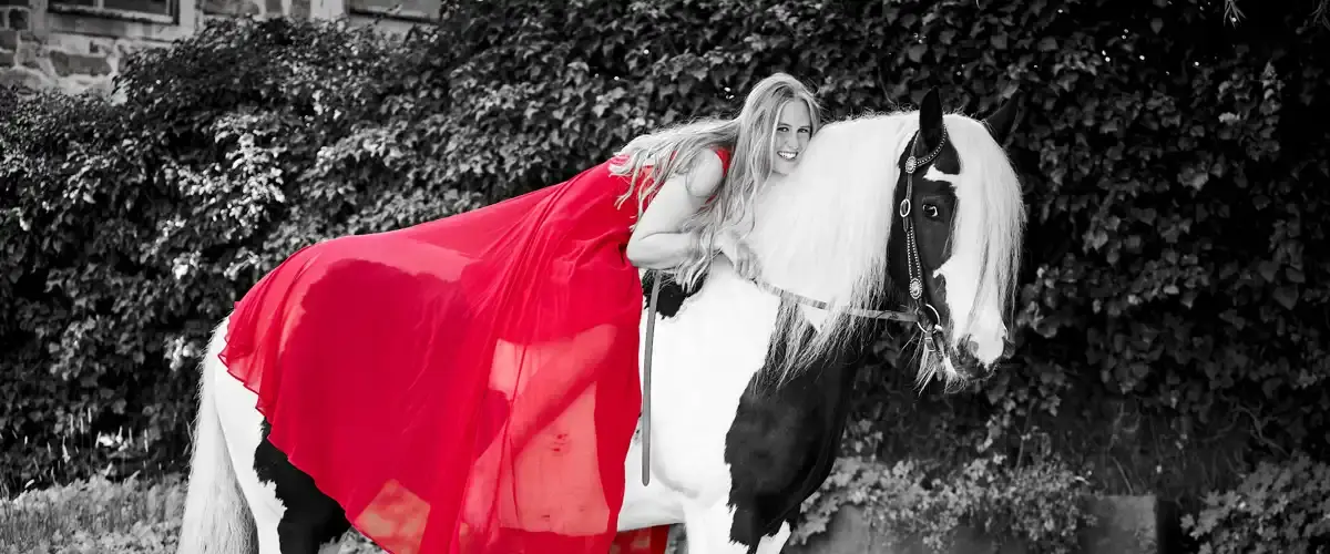 Portrait mit Pferd Portrait mit Pferd